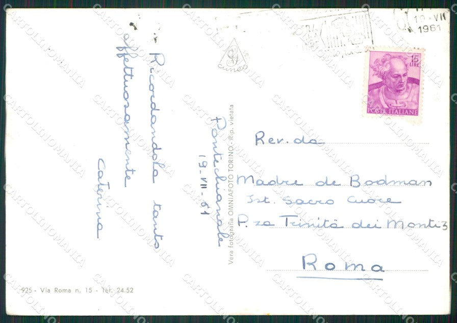 Cuneo Pontechianale Lago PIEGHINA Foto FG cartolina KB2610 – retro
