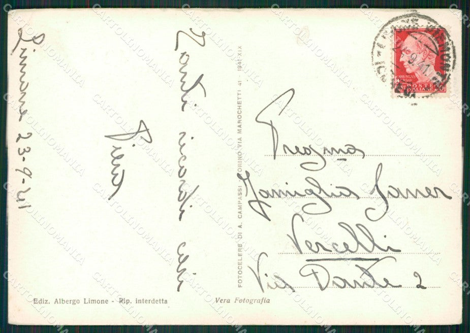 Cuneo Limone Piemonte PIEGHINA Foto FG cartolina KB2616 – retro