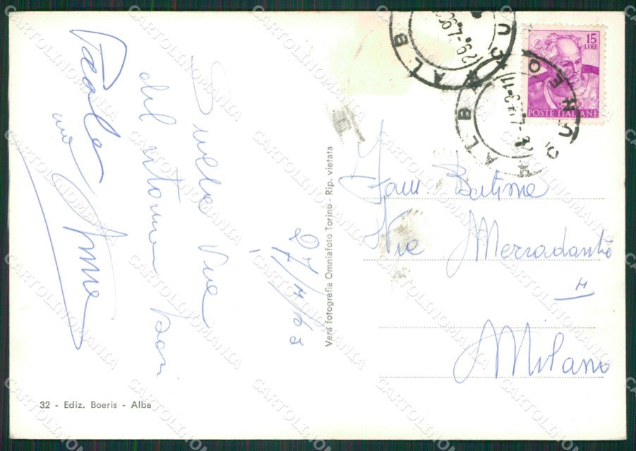 Cuneo Alba Foto FG cartolina KB2628 – retro