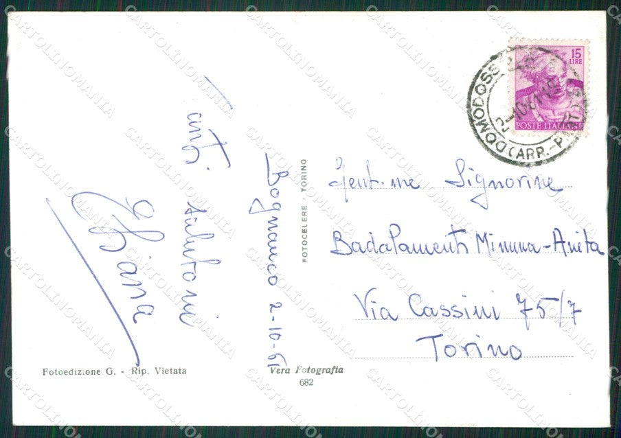 Verbania Bognanco Fonti Fornalino Foto FG cartolina KB2636 – retro