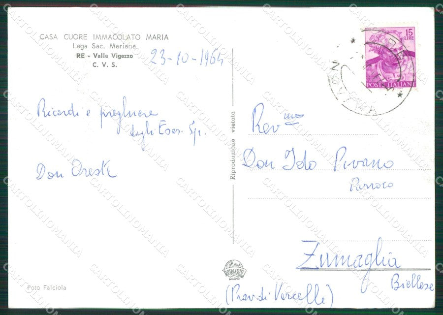Verbania Rè Valle Vigezzo Foto FG cartolina KB2637 – retro