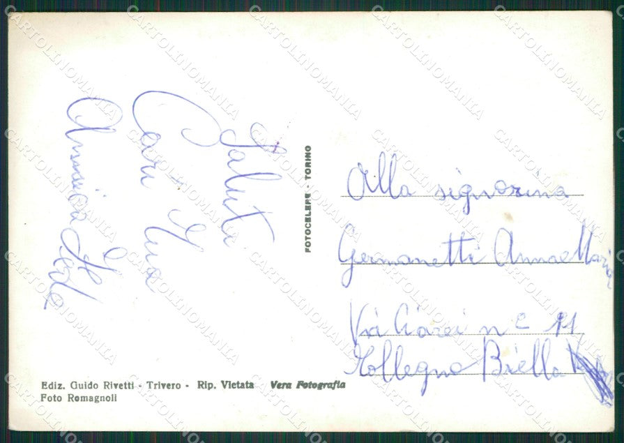 Biella Trivero Zegna Casa Alpina PIEGA Foto FG cartolina KB2640 – retro