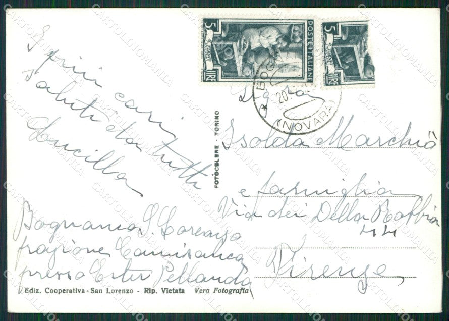 Verbania Bognanco San Lorenzo Rocca del Dosso e Gezzi Foto FG cartolina KB2641 – retro