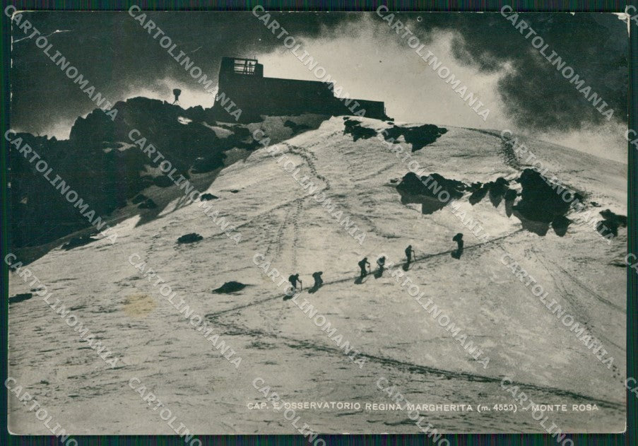 Vercelli Osservatorio Monte Rosa Sci ABRASA PIEGHINE Foto FG cartolina KB2642 – fronte