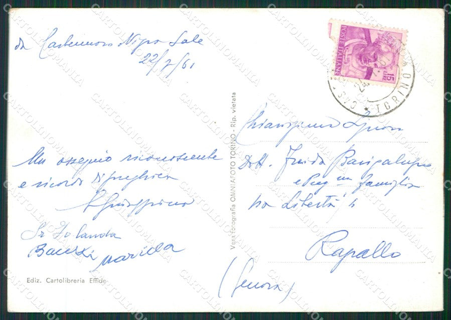 Torino Castelnuovo Nigra Sale Quinseina Foto FG cartolina KB2666 – retro