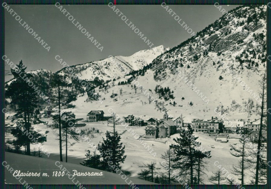 Torino Clavieres Nevicata PIEGA Foto FG cartolina KB2671 – fronte