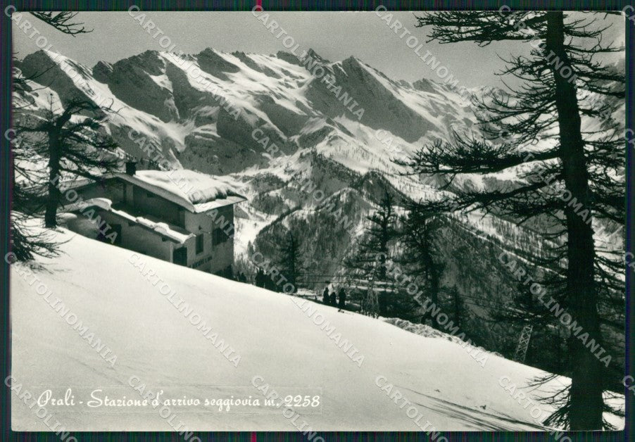 Torino Prali Seggiovia Nevicata Foto FG cartolina KB2684 – fronte