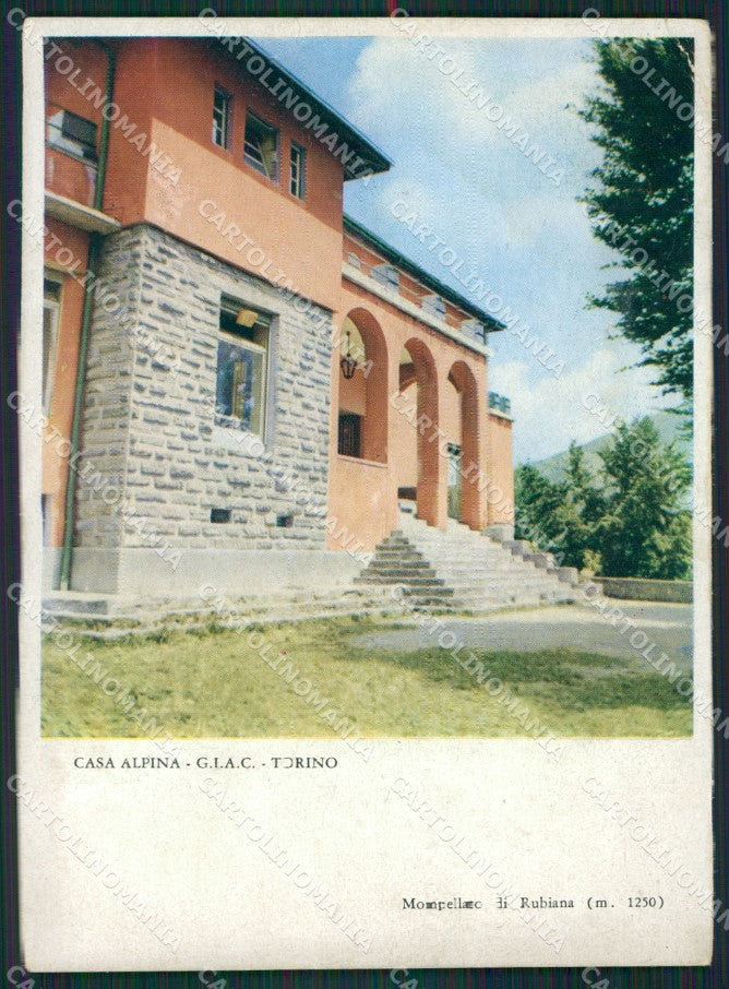 Torino Rubiana Mompellato di Casa Alpina PIEGHINA FG cartolina KB2685 – fronte