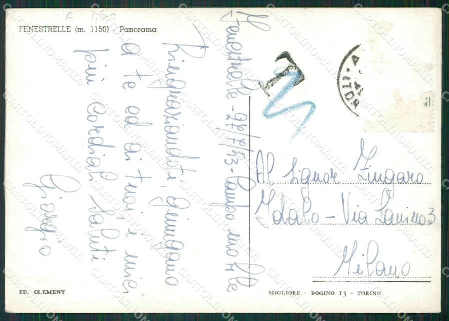 Torino Fenestrelle PIEGHINE Foto FG cartolina KB2690 – retro