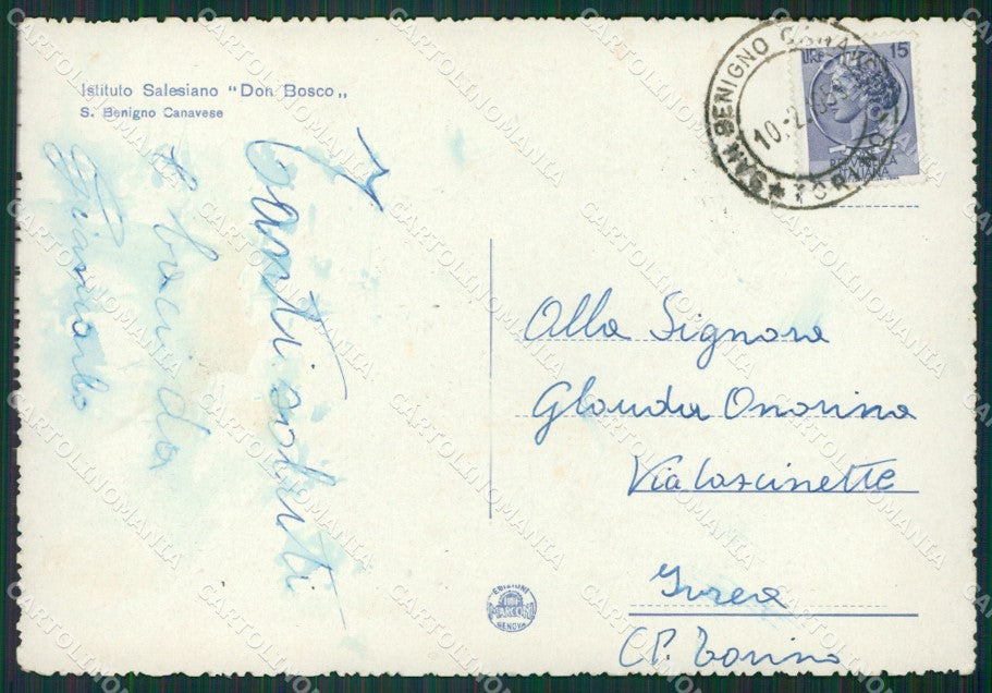 Torino San Benigno Canavese Istituto Don Bosco FG cartolina KB2698 – retro