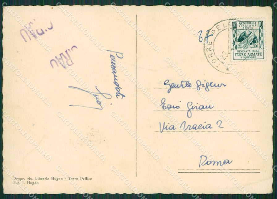 Torino Torre Pellice FG cartolina KB2703 – retro