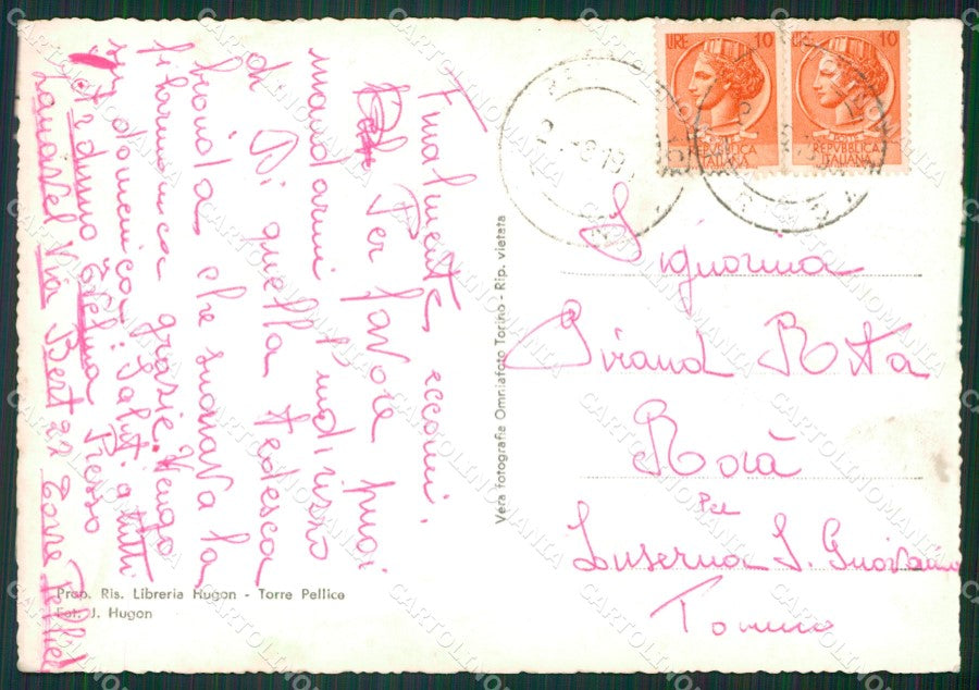 Torino Torre Pellice Santa Margherita Coppieri Foto FG cartolina KB2706 – retro
