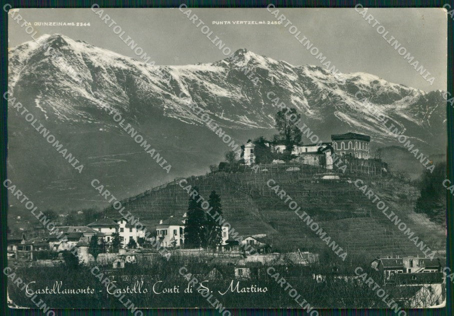 Torino Castellamonte Castello Conti San Martino PIEGA Foto FG cartolina KB2708 – fronte