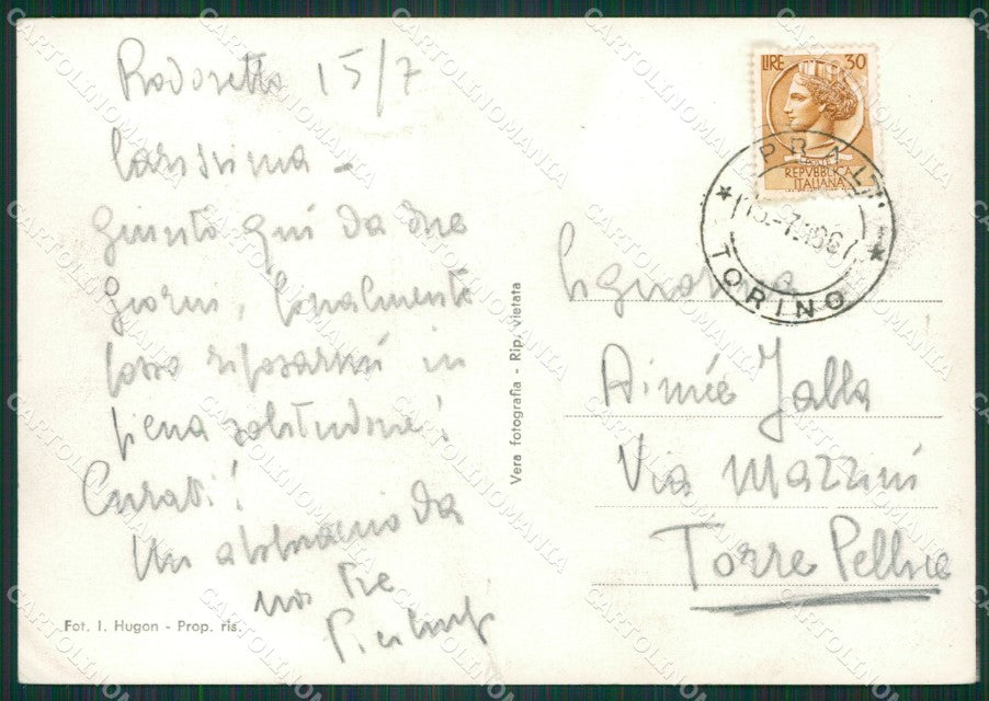 Torino Prali Agape PIEGHINA Foto FG cartolina KB2716 – retro