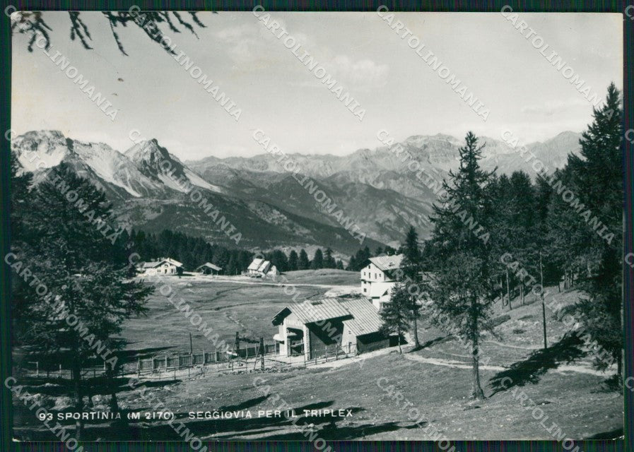 Torino Sauze d'Oulx Sportinia Seggiovia Triplex PIEGHE Foto FG cartolina KB2719 – fronte
