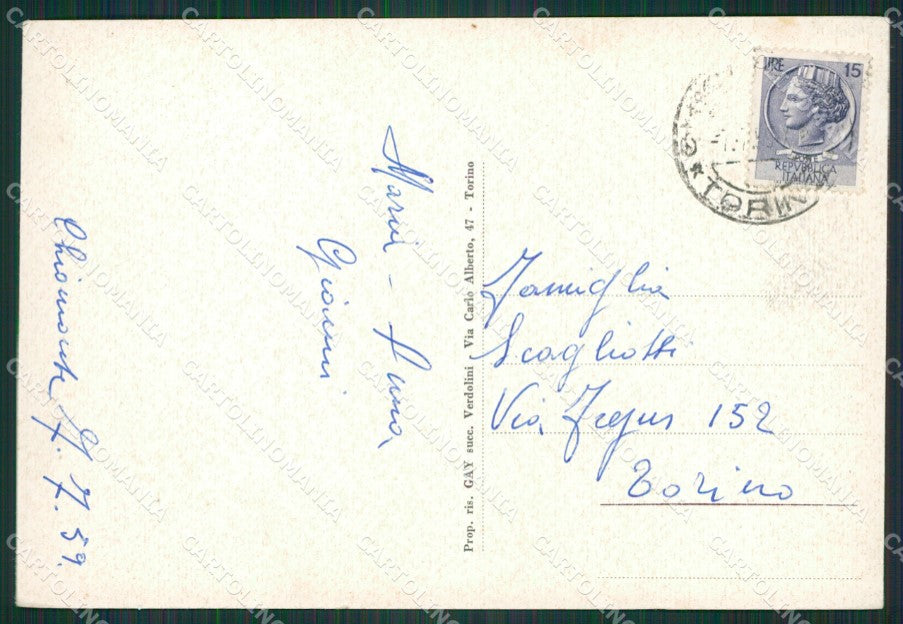 Torino Chiomonte Rocciamelone FG cartolina KB2734 – retro