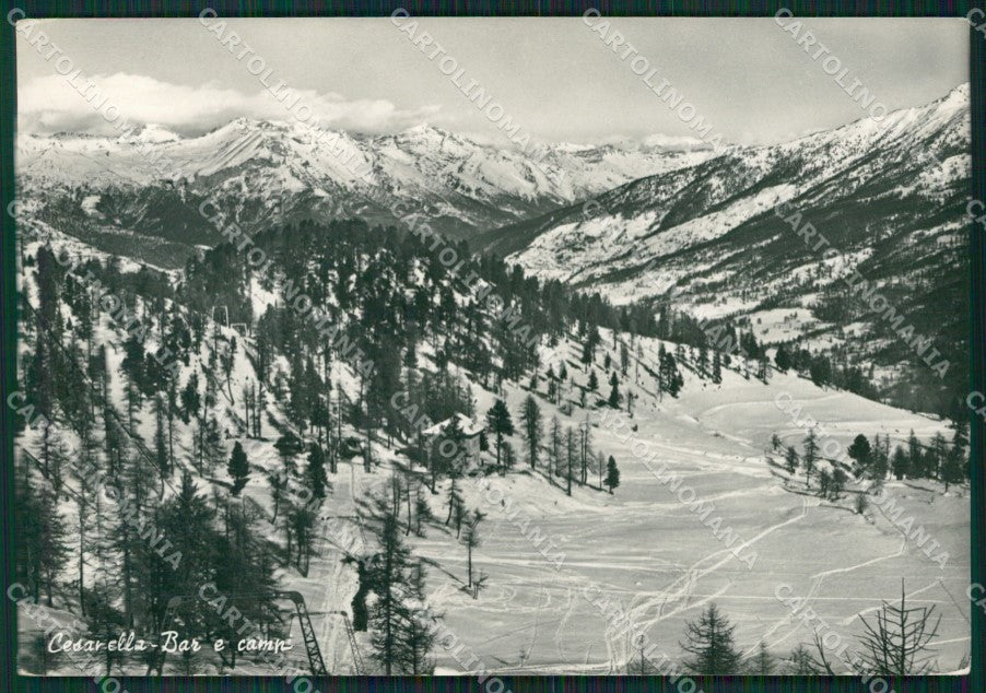 Torino Cesana Torinese Cesanella Nevicata Foto FG cartolina KB2739 – fronte