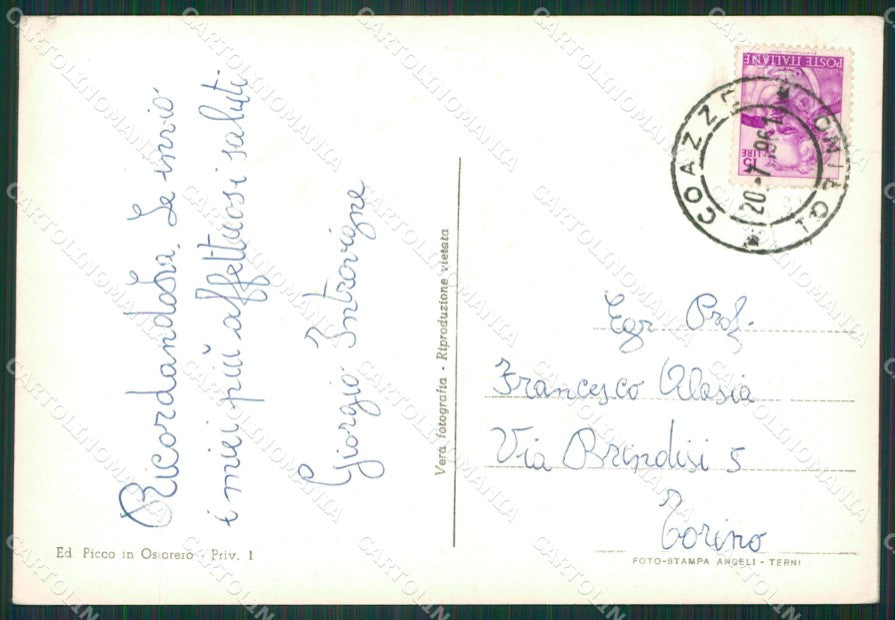 Torino Coazze PIEGHINA Foto FG cartolina KB2741 – retro