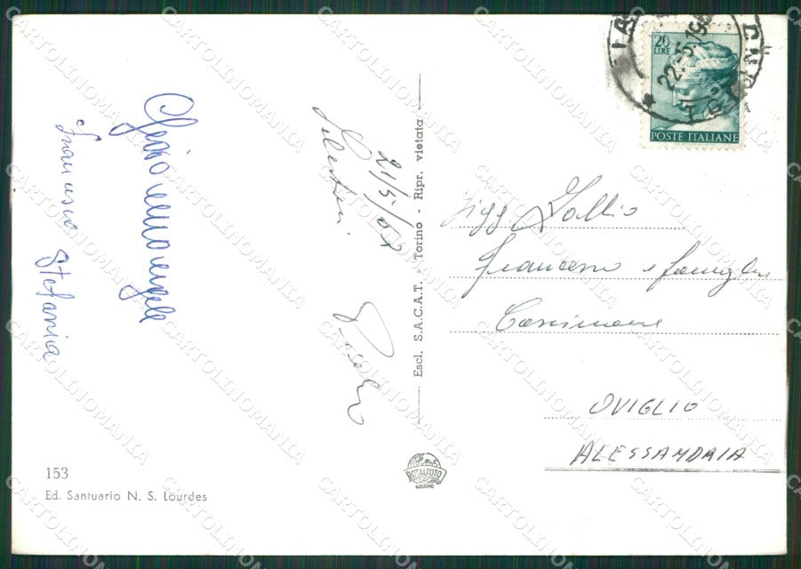 Torino Giaveno Selvaggio Santuario Foto FG cartolina KB2744 – retro