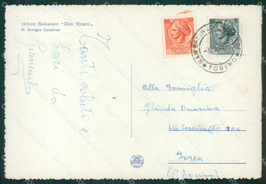 Torino San Benigno Canavese Istituto Don Bosco FG cartolina KB2748 – retro