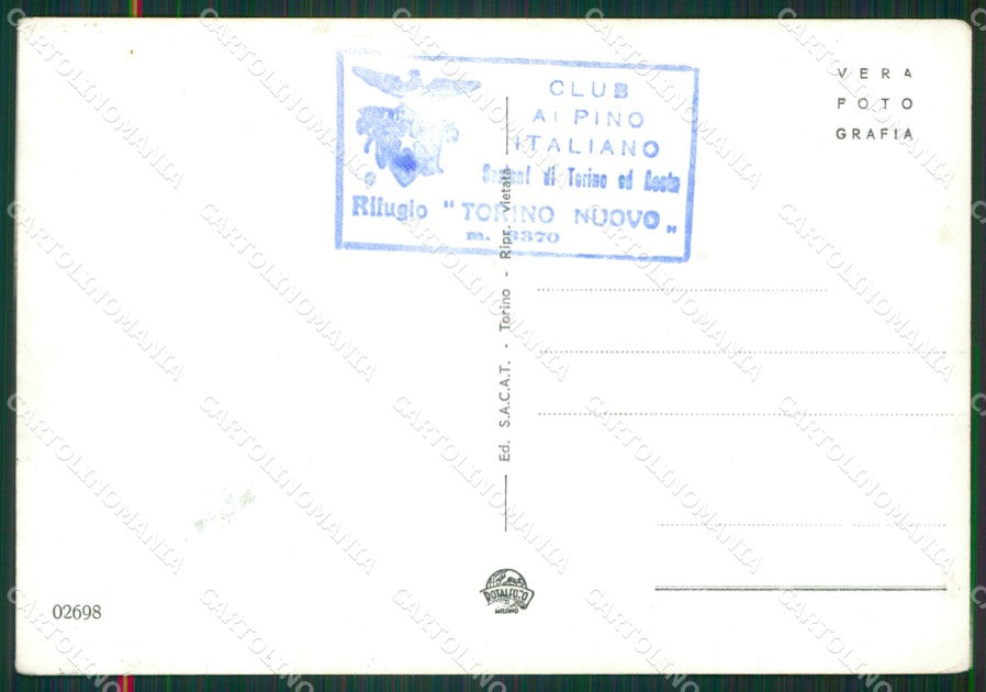 Aosta Courmayeur Rifugio Saluti da Stella Alpina Cai Foto FG cartolina KB2754 – retro