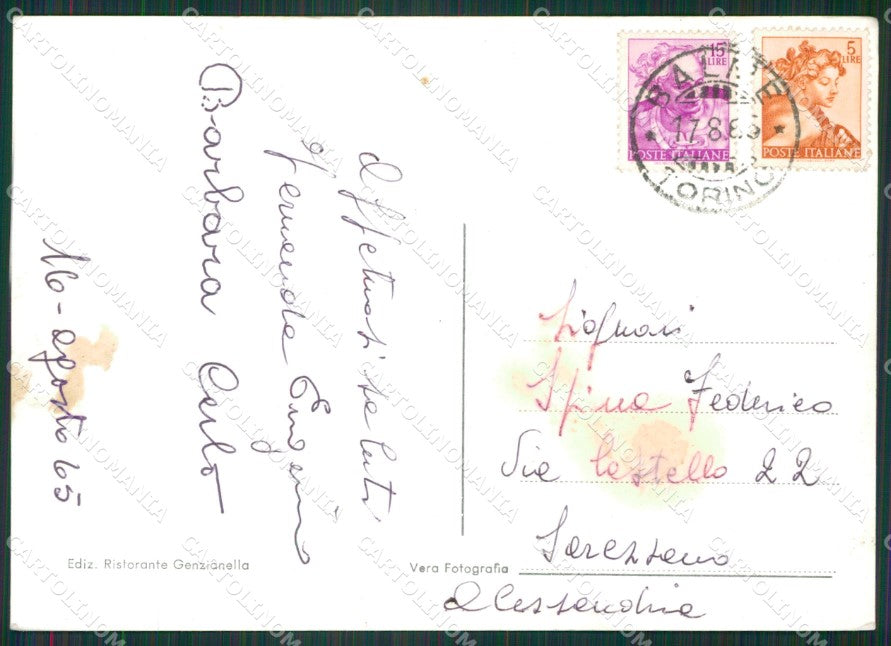 Torino Balme Pian della Mussa MACCHIA Foto FG cartolina KB2775 – retro