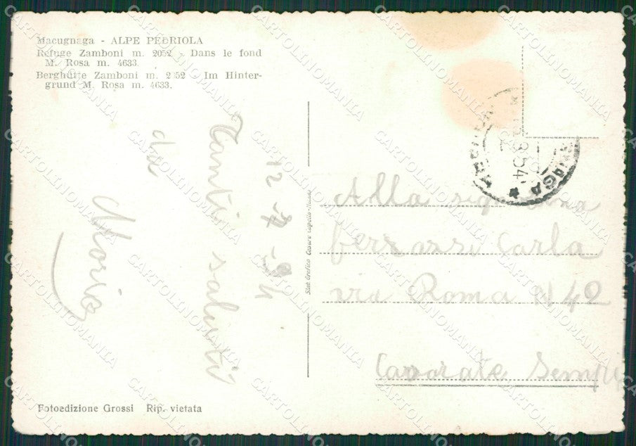 Verbania Macugnaga MACCHIA Foto FG cartolina KB2786 – retro