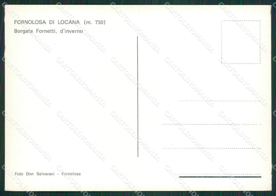 Torino Locana Fornolosa di Nevicata Foto FG cartolina KB2791 – retro