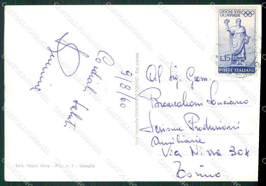 Torino Usseglio Villaretto Foto FG cartolina KB2793 – retro