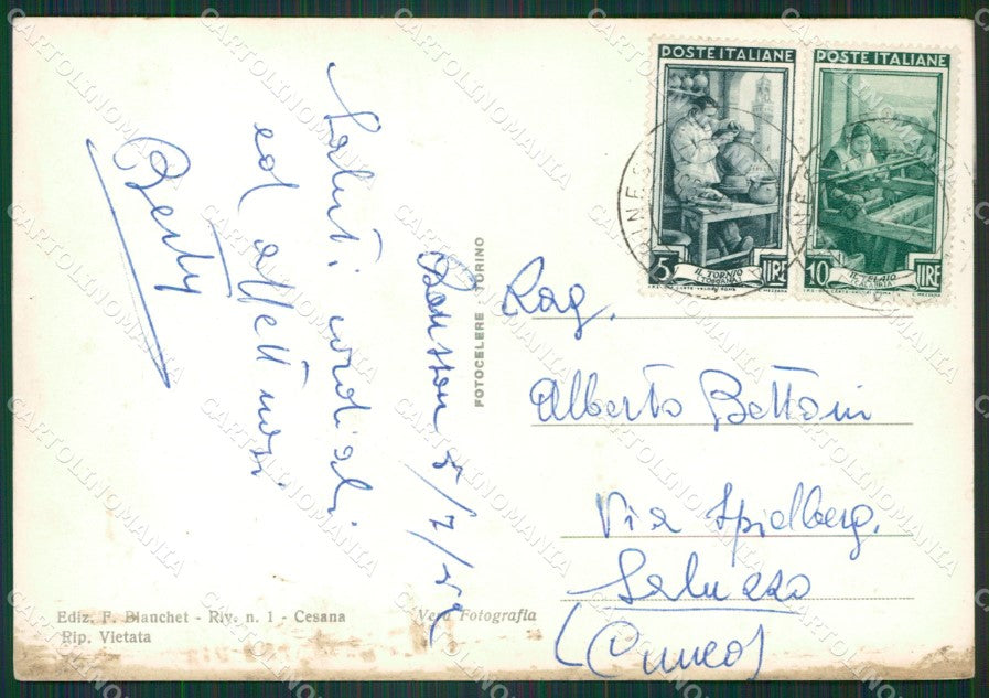 Torino Cesana Torinese Foto FG cartolina KB2794 – retro