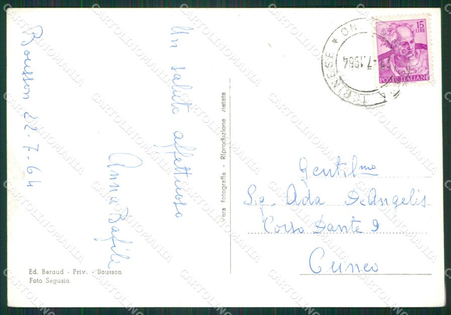 Torino Cesana Torinese Bousson Chaberton Foto FG cartolina KB2795 – retro