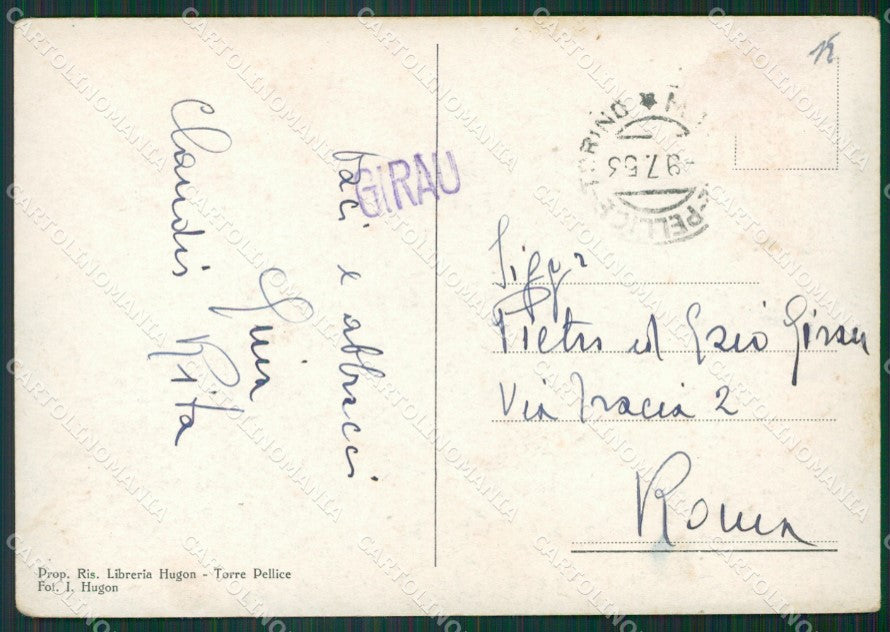 Torino Rorà COLLA FG cartolina KB2800 – retro