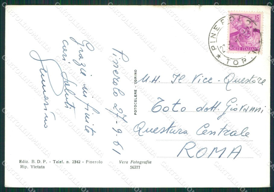 Torino Pinerolo Ramella Monviso Frioland Foto FG cartolina KB2808 – retro