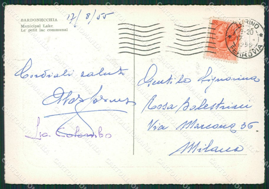 Torino Bardonecchia Laghetto Comunale FORI FG cartolina KB2811 – retro