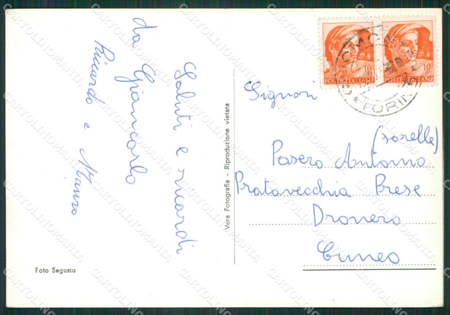 Torino Chiomonte Pianoro del Frais Teleferica Pascolo Foto FG cartolina KB2816 – retro