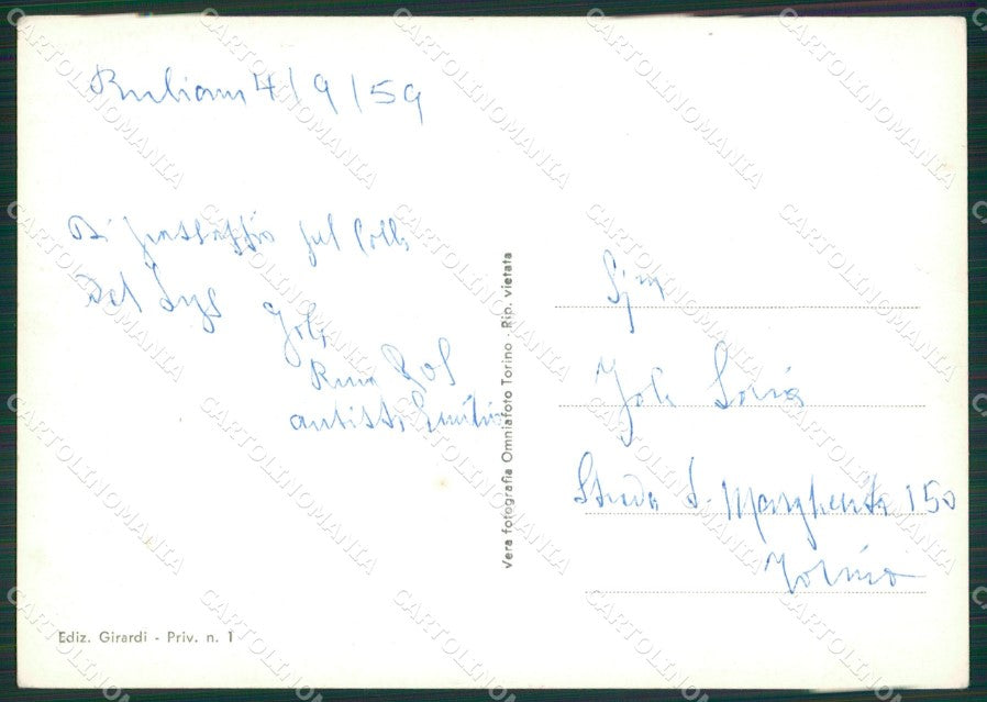 Torino Rubiana Conca del Lys Foto FG cartolina KB2826 – retro