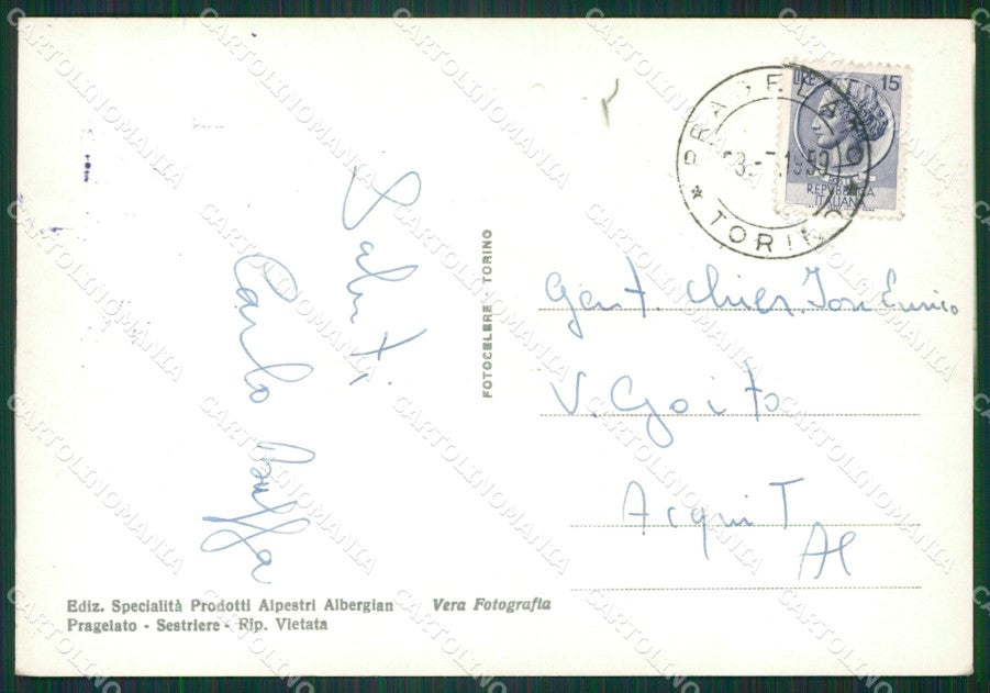 Torino Pragelato Valle Troncea Foto FG cartolina KB2832 – retro