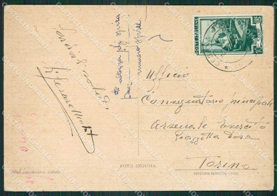 Torino Cesana Torinese Rocca Clari PIEGHINA FG cartolina KB2833 – retro