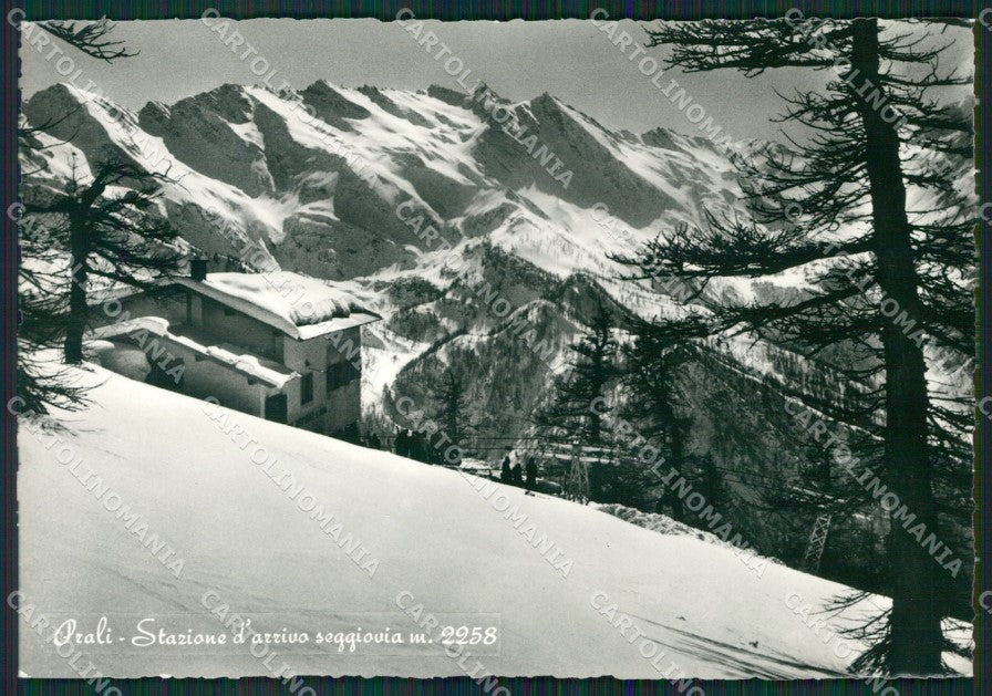 Torino Prali Nevicata Seggiovia Foto FG cartolina KB2844 – fronte
