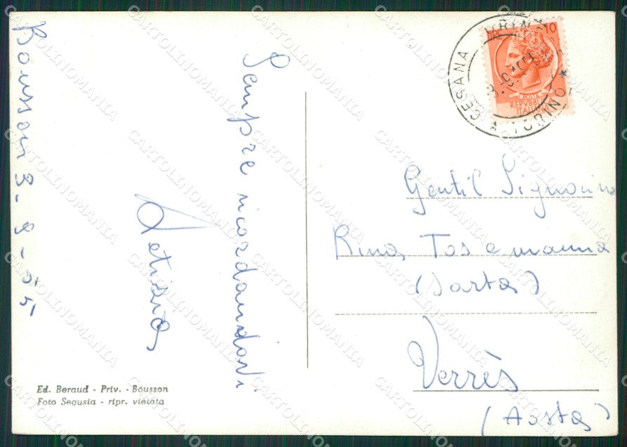 Torino Cesana Torinese Bousson Foto FG cartolina KB2852 – retro
