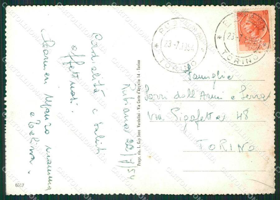 Torino Rubiana ABRASA Foto FG cartolina KB2862 – retro