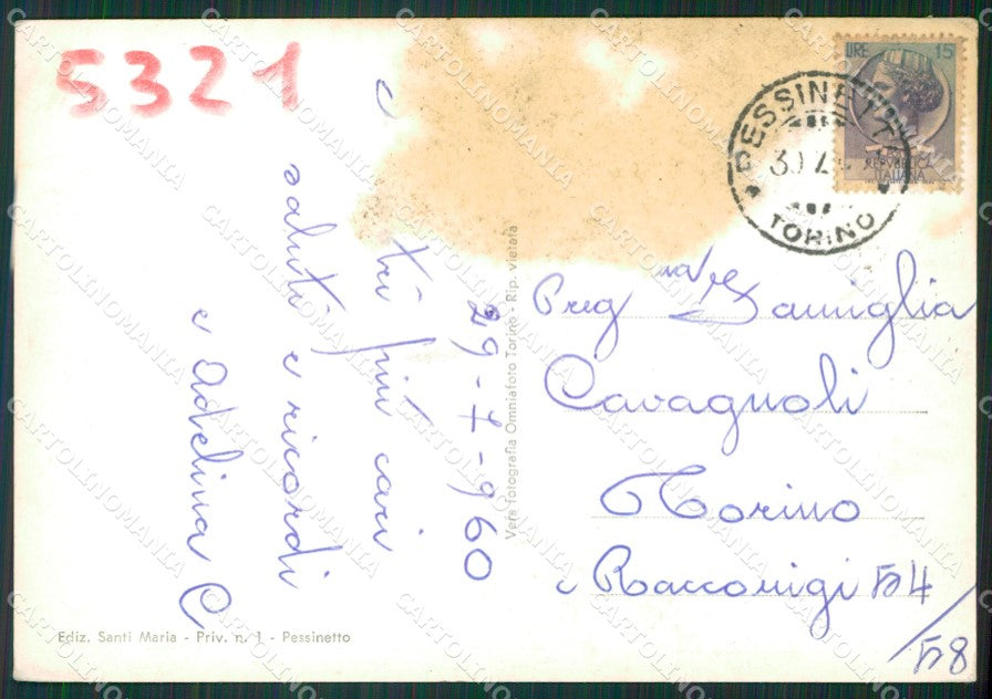 Torino Pessinetto MACCHIA Foto FG cartolina KB2869 – retro