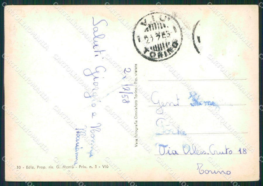 Torino Viù Foto FG cartolina KB2871 – retro
