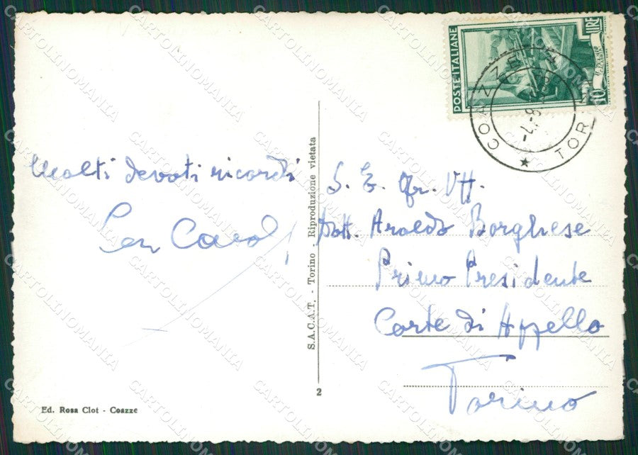 Torino Coazze Foto FG cartolina KB2883 – retro