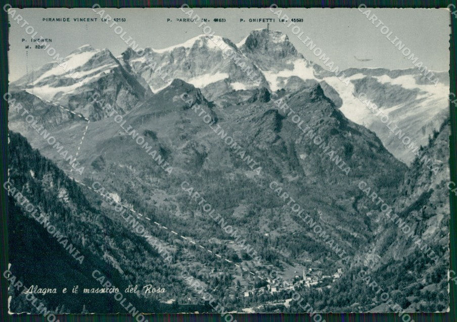 Vercelli Alagna Valsesia Massiccio del Rosa Foto FG cartolina KB2900 – fronte