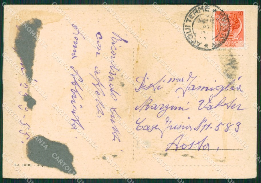 Alessandria Acqui Terme COLLA FG cartolina KB2915 – retro