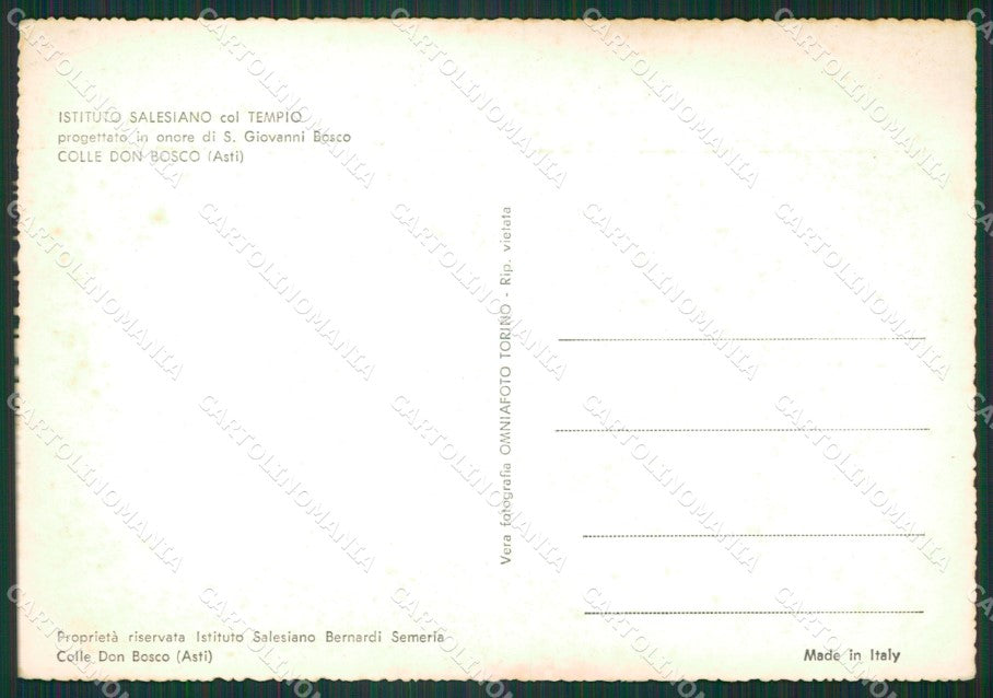 Asti Colle Don Bosco Foto FG cartolina KB2922 – retro