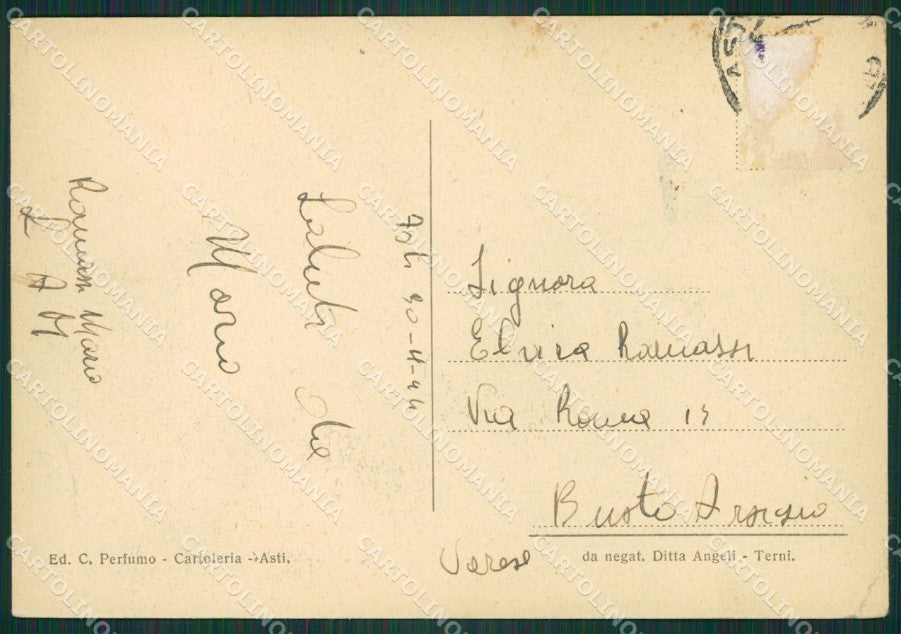 Asti Città PIEGHINE FG cartolina KB2924 – retro