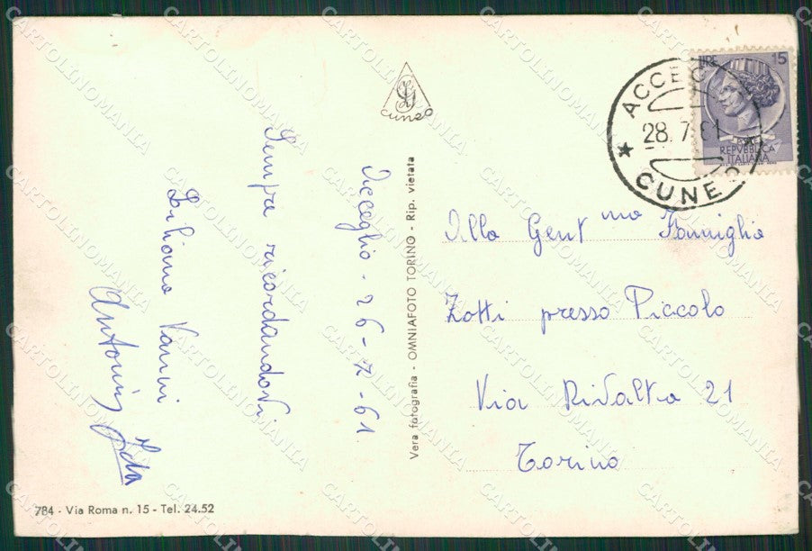Cuneo Acceglio PIEGHINA Foto FG cartolina KB2964 – retro