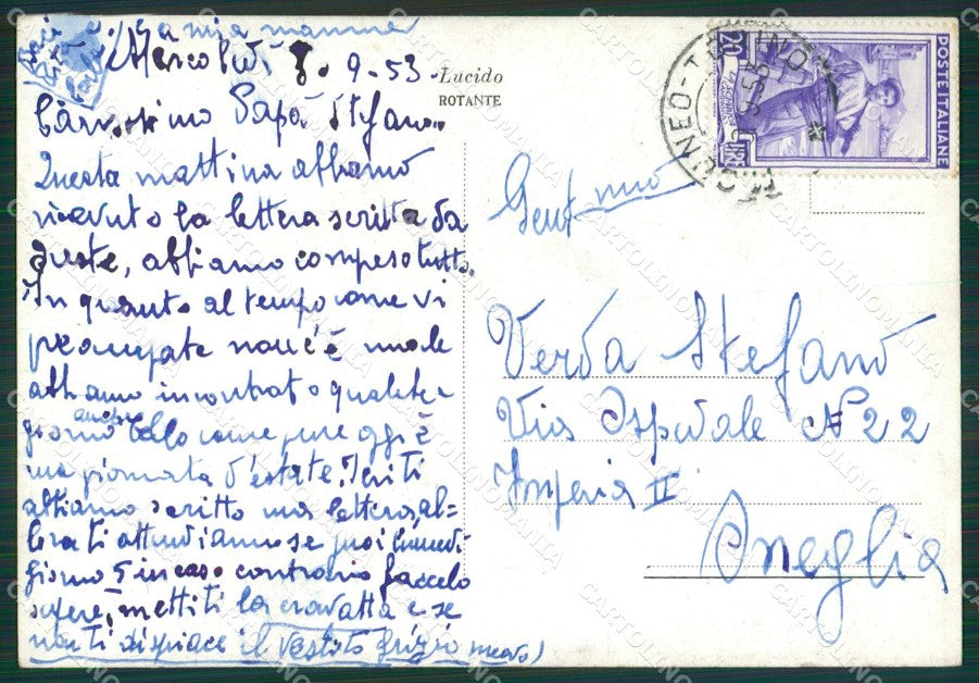 Cuneo Limone Piemonte Morino e Bisalta PIEGHINA FG cartolina KB2981 – retro